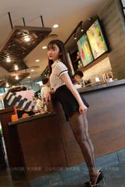 [IESS 奇思趣向] Si Xiangjia 836: Qiuqiu's "Alphabet Black Silk" stockings with beautiful legs