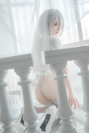 [网红COS] 动漫博主蠢沫沫 - 2B-白婚纱